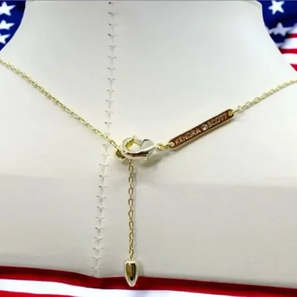 NWOT Kendra Scott Jae Star Blue Drusy Gold Pendant Necklace - Picture 8 of 16